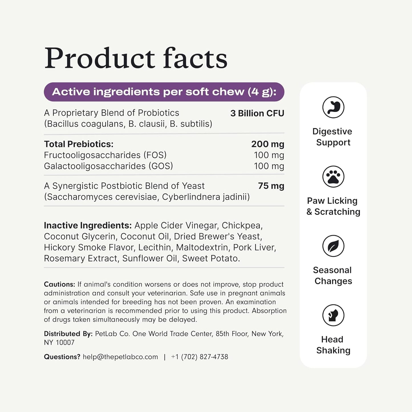 Dog Probiotic Soft Chews – Digestive, Gut & Allergy Support | Salmon Flavor (30 Count)