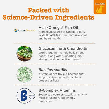 All-In-One Dog Wellness Chews Hip & Joint, Digestive & Skin Support Peanut Butter Flavor – 90 Chews