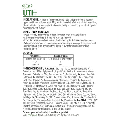 Feline UTI Support Drops – Natural Urinary Tract Formula for Cats (15ml)